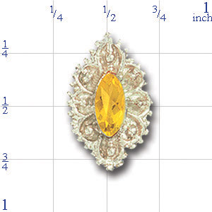 A1783 14K MARQUISE CITRINE SLIDE 